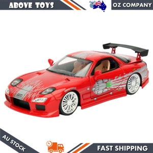 Jada 1:24 Scale Fast & Furious 1993 Dom's Mazda RX-7 Red Diecast Vehicle Toy - Picture 1 of 1