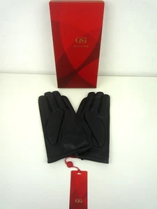 MENS BLACK 100% GENUINE LEATHER & SUEDE GLOVES SIZE 11 NEW IN BOX RRP-£77.99 - Picture 1 of 10