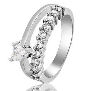 ANILLO CORAZÓN DE ORO PARA BODA,ANIVERSARIO,COMPROMISO CON CITRINO - Imagen 1 de 3