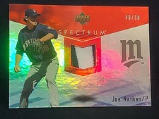 JOE NATHAN 2007 Upper Deck Spectrum GAME USED Jersey PATCH Serial #d /50 TWINS