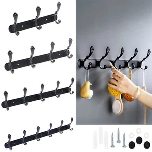 Appendiabiti a Parete,Ganci Appendiabiti Attaccapanni da Muro Nero Opaco 4Misure - Foto 1 di 15