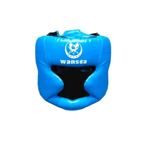Casco de boxeo azul equipo de cabeza de seguridad ajustable para juegos inflables comerciales - Imagen 1 de 7