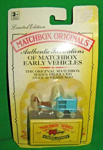 Matchbox Milk Wagon Recreación de Vehículos Antiguos en Tarjeta 1992 - Imagen 1 de 4