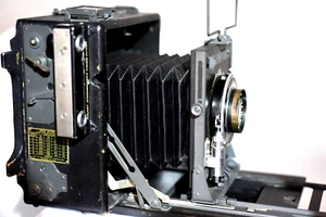Graflex Speed Graphic 4X5 camera Rapax, Wollensak 6 3/8" VELOSTIGMAT. SOLD AS IS - Picture 1 of 18