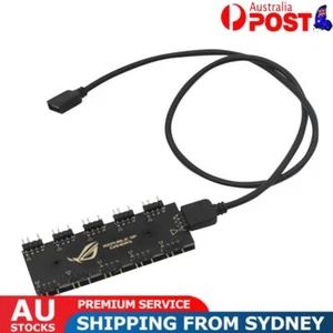 10 RGB Sync HUB Splitter Extension Cable for Motherboard RGB Fan (5V 3Pin) - Picture 1 of 9