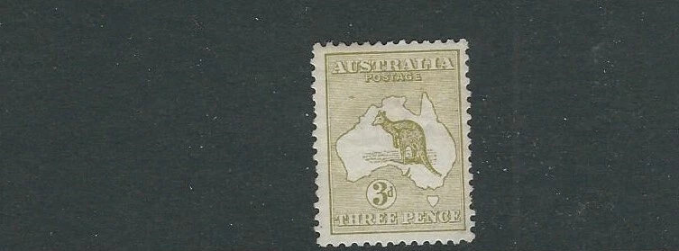 AUSTRALIA 1913 KANGAROO (Scott 5 DIE 1 wmk wd cwn/wd A) F/VF MH - Image 1 of 1