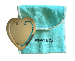 Tiffany & Co Sterling Silver Heart Shape Bookmark Vintage with Pouch - Picture 1 of 4