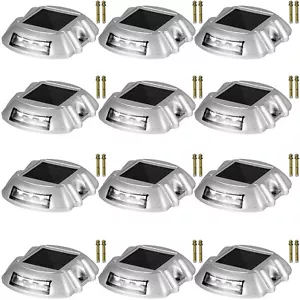 VEVOR 12 Pack Solar Driveway Lights IP68 Outdoor LED Light for Pathway Dock Path - Picture 1 of 12