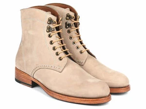 Paul Parkman Men's Boots Beige Nubuck (824BCJ66) - Picture 1 of 6
