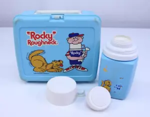 Porta pranzo vintage 1977 Rocky Roughneck CON brocca thermos plastica retrò nostalgica - Foto 1 di 17