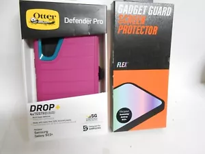OtterBox Defender Pro Case & Holster Samsung Galaxy S23+ Pink & Screen Protector - Picture 1 of 8
