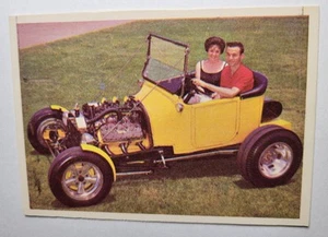 1965 Bob-Tailed "T" Card #25 Spec Sheet Hot Rod Magazine Yellow Vintage Auto - Picture 1 of 3