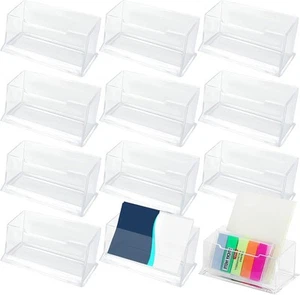 10 Pack Acrylic Business Card Holders - Clear Desk Display Stands - Picture 1 of 13