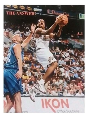 ALLEN IVERSON SIXERS OLD SCHOOL 8.5x11 ULTRA GLOSSY THE ANSWER BASKETBALL POSTER - Image 1 of 4