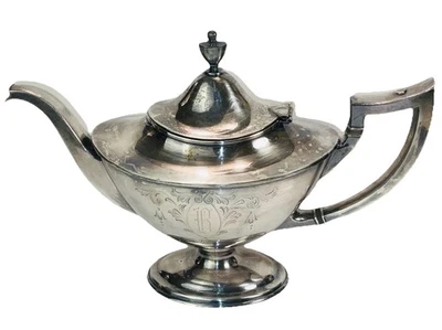 Tetera vintage Art Deco estilo Aladdin plato plateado #27 Foto 1 de 4