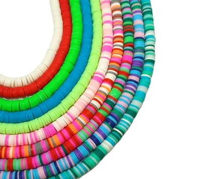 16" Polymer Clay Disc Beads Heishi Spacer Beads 6mm for Jewelry Making DIY Craft - Image 1 of 4