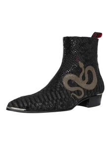 Jeffery West de los hombres Botas Chelsea Manic Debussy, Negro - Imagen 1 de 9