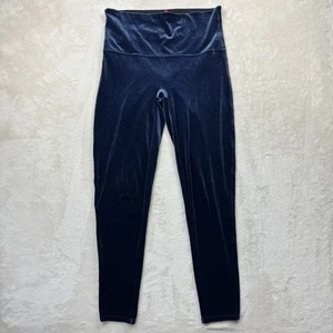 Spanx Leggings Donna Velluto Velluto 1X Blu Vita Alta Dimagrante Elasticizzato Preppy - Foto 1 di 8