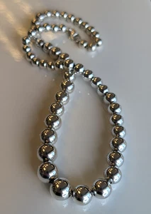 Tiffany & Co. - Sterling Silver HardWear Graduated Bead Ball Necklace - Picture 1 of 10