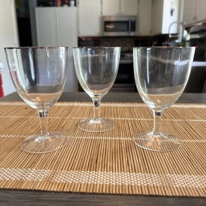 Lenox Montclair Crystal Platinum Trim Lot Of 3 Glasses - Picture 1 of 5