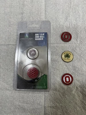 Linkswalker Golf Clip & Ball Marker Chieftain New plus (2) Buckeyes & U.S. open - image 1 of 4