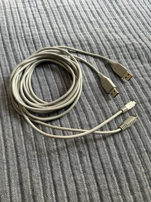 2 Nintendo Wii U Pro Controller Charging Cables USB Charger Cords Used WUP018 - Image 1 of 4