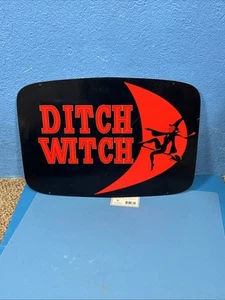 Heavy Metal Ditch Witch Porcelain Or Powder Coat Advertising Sign 24”x17” 8.5 Lb - Picture 1 of 6