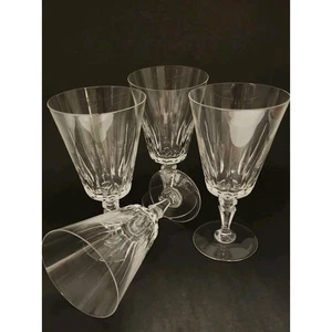 Val Saint Lambert Cristal Bélgica BALMORAL Juego de cuatro copas de agua 6 3/4" - Imagen 1 de 13