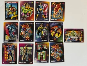 Lot 13 Vintage Marvel Cards 1991 Wolverine 1992 Mr Sinister Cyclops Hulk Carnage - Picture 1 of 2