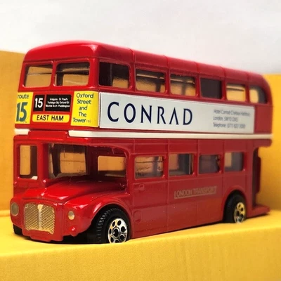 VTG 1990 Corgi Routemaster London UK Double Decker Bus Hotel Conrad Chelsea 5” - Image 1 of 4