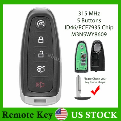 For 2013 2014 2015 2016 2017 Ford Flex Keyless Car Remote Smart Prox Key Fob 5B - Image 1 of 4