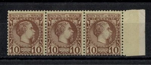 MONACO STAMP YVERT 4 " PRINCE CHARLES III 10 c STRIP OF 3 " MNH F - VF X188 - Picture 1 of 2