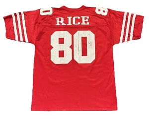 San Francisco 49ers Maglia Jerry Rice Uomo Grande Logo Sportivo Rosso - Foto 1 di 7