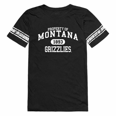 University of Montana Grizzlies Womens Property Tee T-Shirt Black Cover