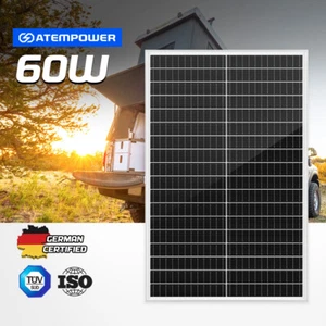Atem Power 60W Solar Panel 12V Mono Generator Caravan Camping Battery Charging - Picture 1 of 10