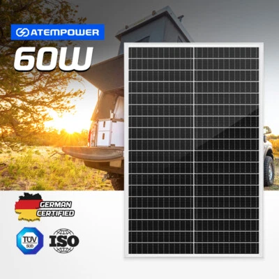 Atem Power 60W Solar Panel 12V Mono Generator Caravan Camping Battery Charging - image 1 of 4
