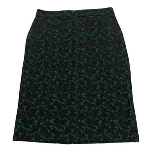 Michael Michael Kors Women Skirt Dark Emerald Black Jacquard Pencil Medium NWT - Picture 1 of 8