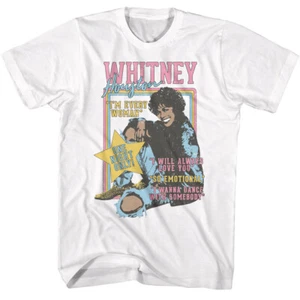 Whitney Houston One Night Only Song List Men's T Shirt R & B Pop Music Merch - Picture 1 of 3