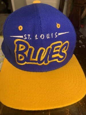 Vintage St. Louis Blues NHL Hockey Bubble Letter Starter SnapBack Wool Hat Cap - Image 1 of 4