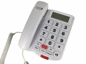 Future Call Wzmocniony telefon z dużymi przyciskami 40dB z identyfikatorem dzwoniącego i głośnikiem - Zdjęcie 1 z 1