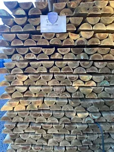 Mezzi Pali in Legno di Pino Tornito Impregnato Trattato X Recinzione D.8X200 - Foto 1 di 19