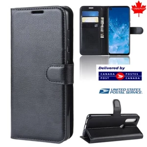 Funda billetera/cubierta/bolsa con soporte para tarjetas para Motorola Moto One Vision/P40 - Imagen 1 de 19