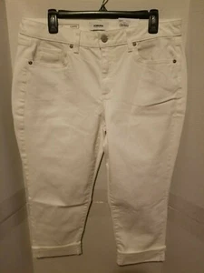 SONOMA Goods for Life Mid Rise Stretch White Denim Capri Jeans - Size 14R - NWT - Picture 1 of 2