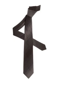 Cravatta Hubert Milano Grigio scuro 100% Seta - Imagen 1 de 2