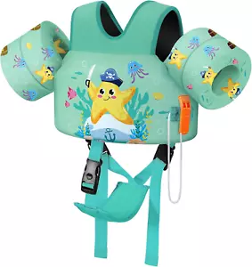 Toddler Swim Vest for Kids, Swim Arm Floaties Cartoon Swimming Water Wings with - Picture 1 of 12
