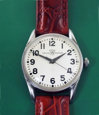 Vintage 60' BALL Official RR Standard Stainless Steel Railroad Large Wrist Watch - Image 1 of 4