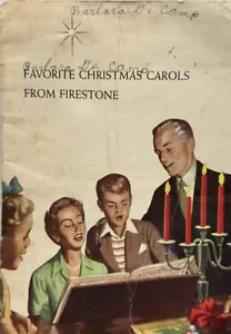 Vintage Advertising Paper 1960 Firestone Christmas Carols Sheet Music Holiday - Picture 1 of 7