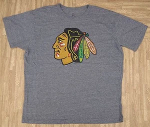 Chicago Blackhawks NHL Hockey Shirt ~ Men's XXL Slim / XL ~ Gray G-III 3 Four - Picture 1 of 4