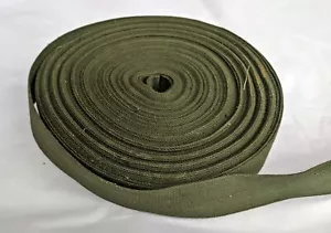 Dark GREEN 55mm Cotton CANVAS Webbing Quality Army Surplus Strap Bag Dog Leads - Picture 1 of 2