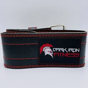 Nuevo cinturón de levantamiento de pesas profesional de hierro oscuro fitness cuero genuino para hombres mujeres 27""-35 - Imagen 1 de 4